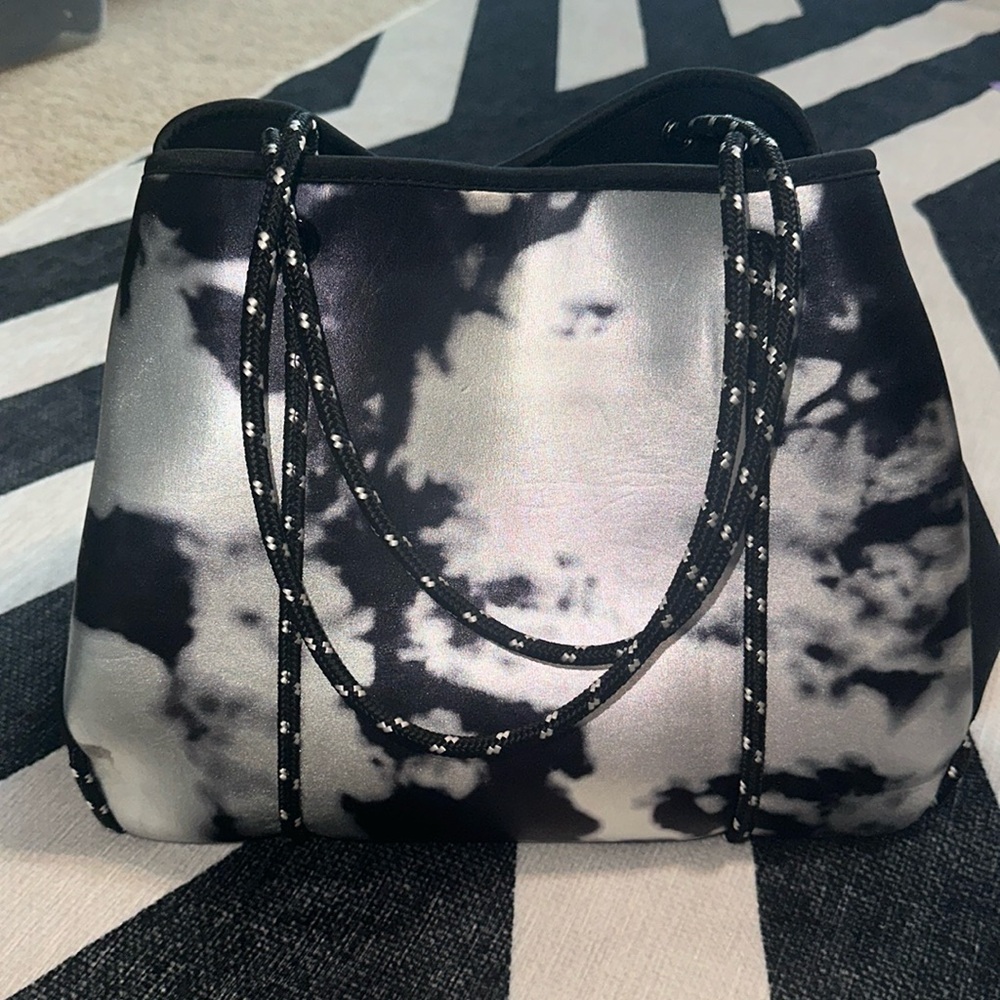 Brand New with tag BC Handbag in silver and black